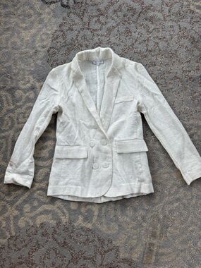 Amaryllis Linen Neutral Blazer White XS